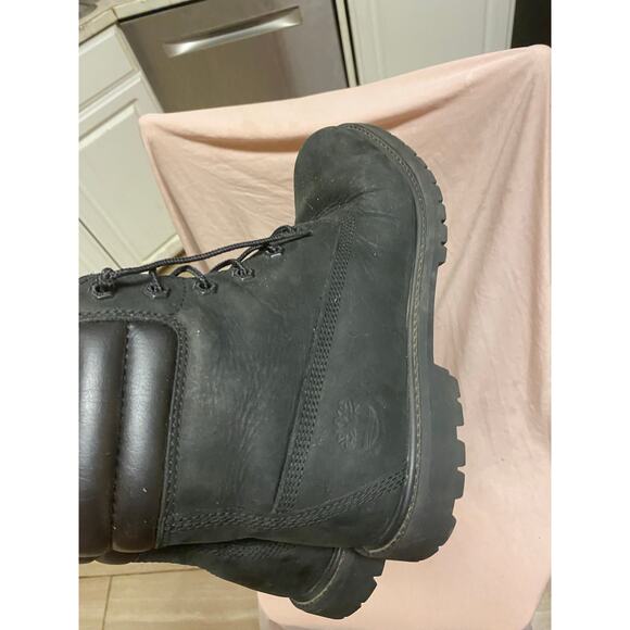 Timberland Waterville 6 Inch Double Collar Black Women Boot TB 0A15QY001 SZ 9.5 - Picture 3 of 5